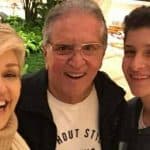 Carlos Alberto, Andréa de Nóbrega e o filho (Foto: Reprodução)