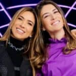 Patrícia Abravanel e Rebeca Abravanel nos estúdios da emissora (Reprodução: SBT)