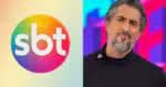 Logo SBT e Marcos Mion no Caldeirão (Fotos: Reproduções / SBT / Canva / Globo)