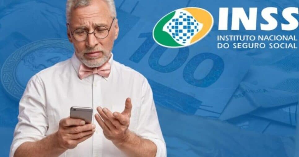 Ilustração de aposentado com INSS - Foto Reprodução Internet