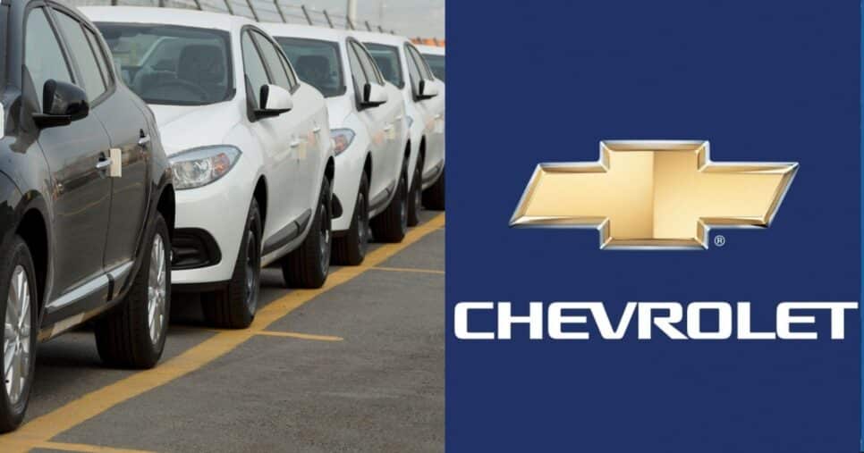 Ilustração de carros e logo da Chevrolet - Foto Reprodução Internet
