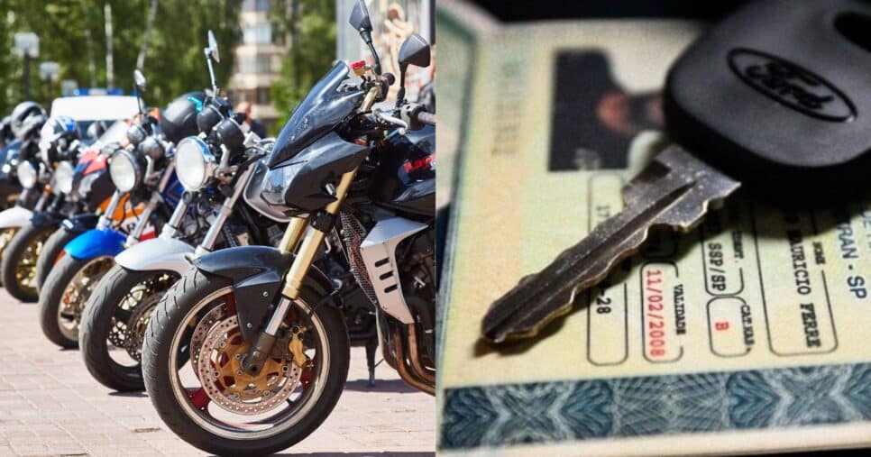 Ilustração de motos e CNH - Foto Reprodução Internet