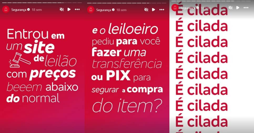 Instituição financeira faz alerta para clientes por meio das redes sociais (Foto: Reprodução/Montagem TV Foco)