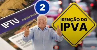 Ilustração de idosos 60+ com isenção no IPTU e IPVA (Foto: Reprodução / Canva / Montagem Correio do Dia)